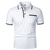 New Men's Short Sleeve Polo Shirts Solid Color Casual T-shirt Summer Trendy Breathable Loose Basic Splice Top Pockets Men Shirts - Evallys.com