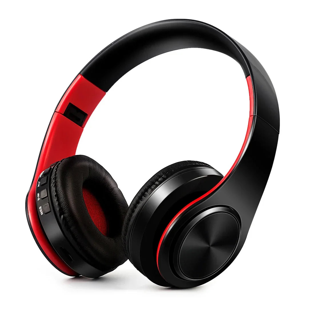 2025 Upgrading Wireless Bluetooth Headphones Stereo Headset Music Sports Overhead Earphone with Mic for Smart Phone TV PC Tablet - Evallys.com