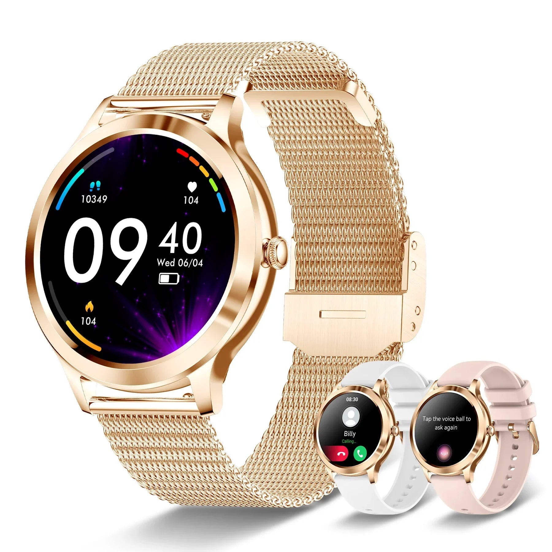 Smart Watch For women - Advanced Fitness Tracker with Wireless Call, Music Time Display, Step Counting, Calories Burned - Evallys.com