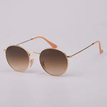Fashion Sunglasses Men Women Eyeglasses Goggles Eyewear Shades Top Quality Round Metal Glass Lenses UV400 Sun Glasses - Evallys.com