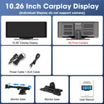 10.26'' Dash Cam 4K Car Mirror Video Player Wireless Carplay Android Auto GPS Car Monitor Multimedia Rearview Camera Dashboard - Evallys.com