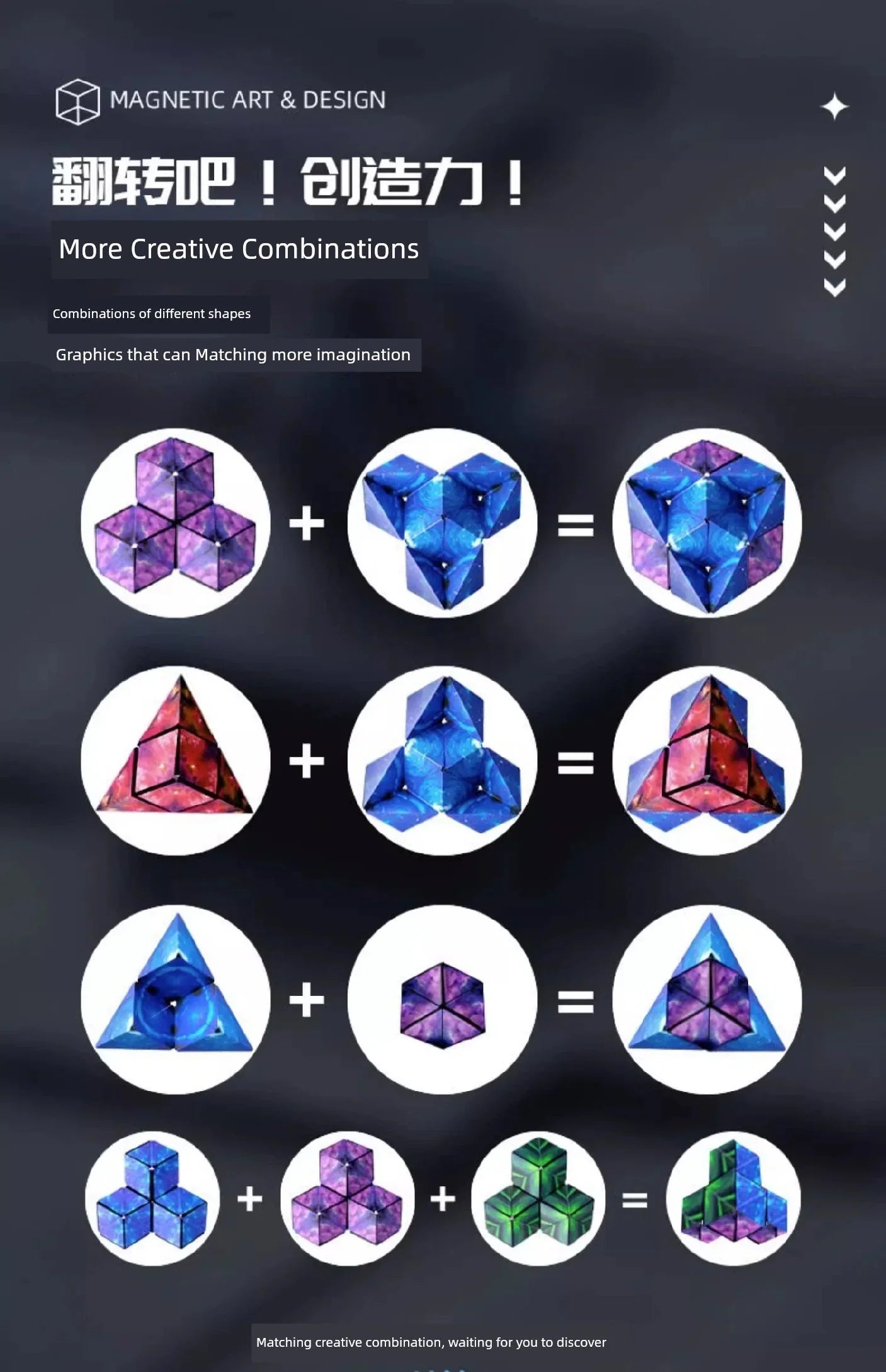 Variety Magnetic Cube Infinite Flip Deformation 3D Geometric Three-Dimensional Thinking Training Kids Educational Toy Boy - Evallys.com