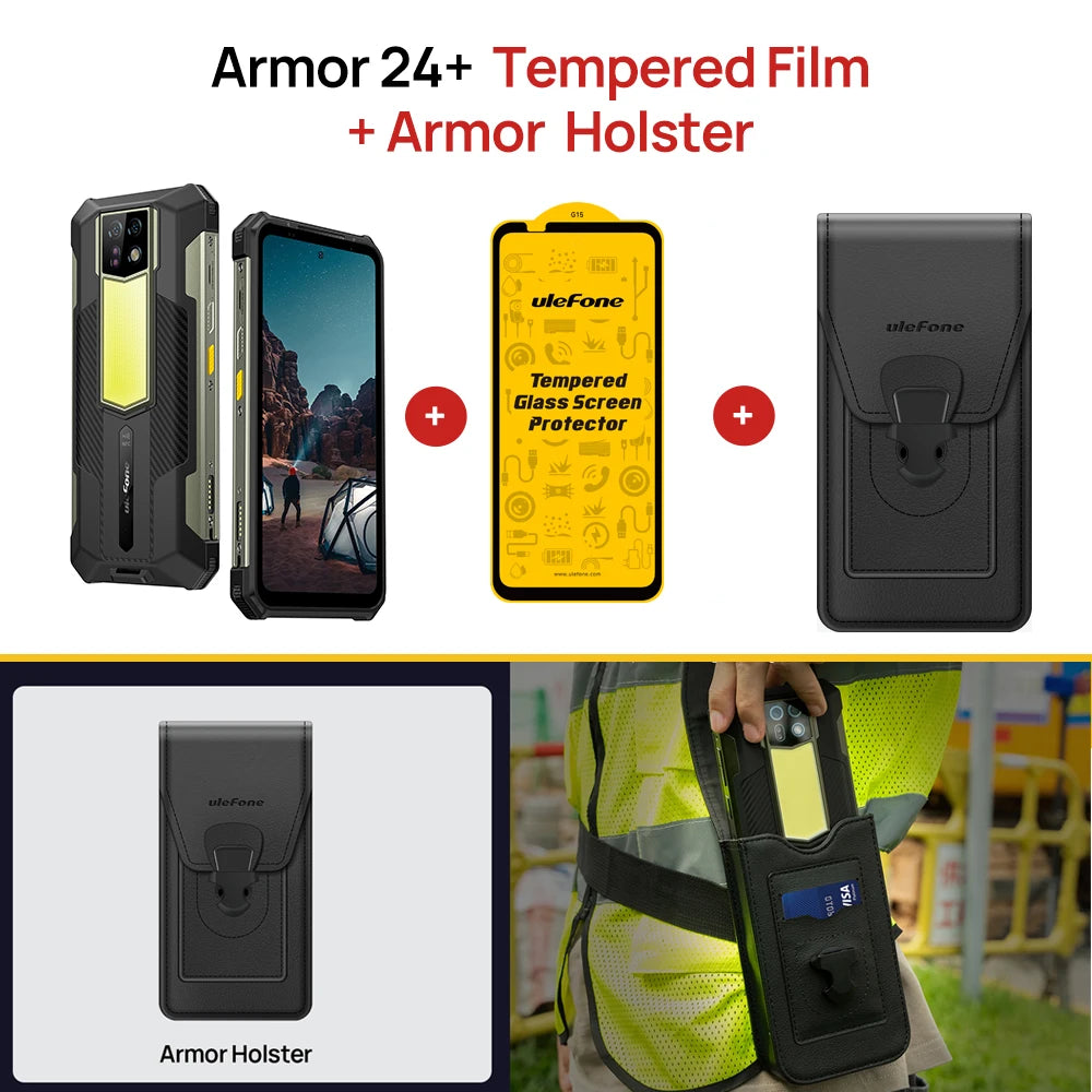 Armor 24 Rugged Phone 22000Mah up to 24GB+ 256GB 6.78"120Hz Smartphone 64MP+64MP NFC Phone LED Light Global Version - Evallys.com # #