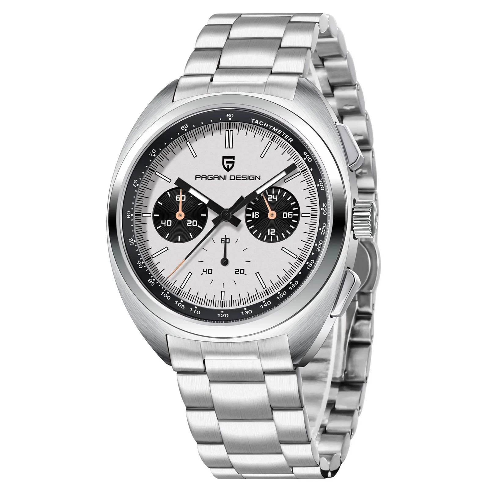 PAGANI DESIGN 2024 New Panda Dial Men Watches Luxury Quartz Watch For Men Japan VK63 Sport Chronograph Sapphire glass Wristwatch - Evallys.com