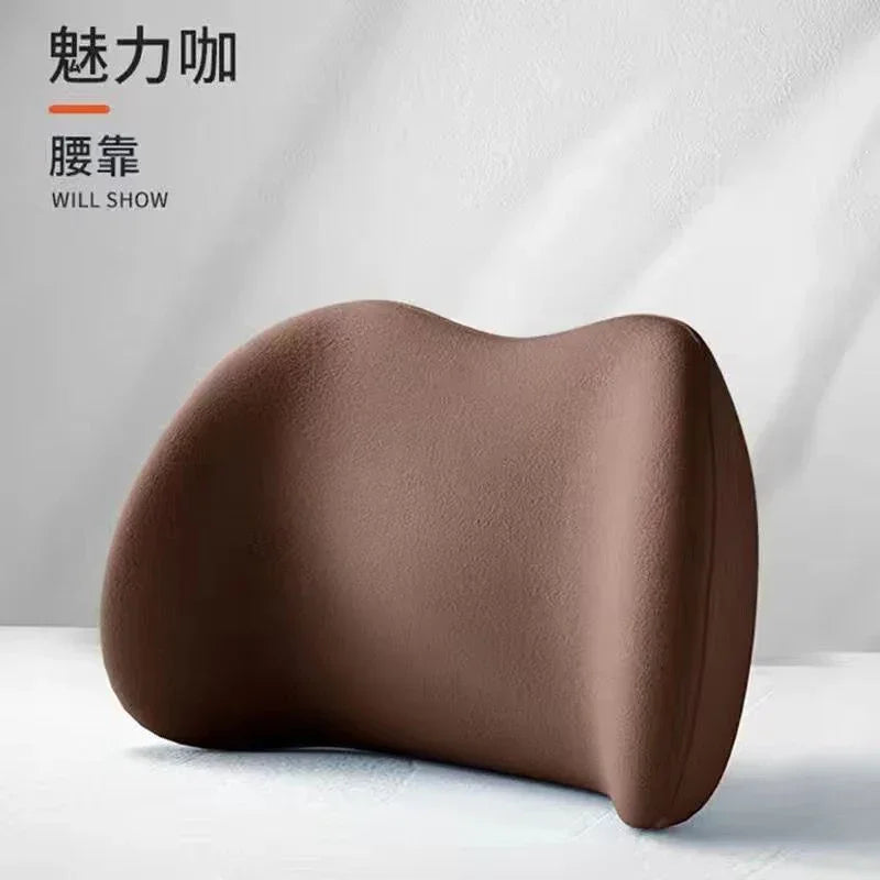 Car Headrest/Lumbar Support Car Neck Pillow Waist Cushion Driver Seat Backrest Car Cushion Driving Lumbar Support Waist Support - Evallys.com