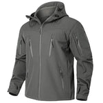 Men's Waterproof Softshell Tactical Jacket Winter Windproof Fleece Hoodie Jacket Outdoor Hiking Skiing Windbreaker Coat - Evallys.com