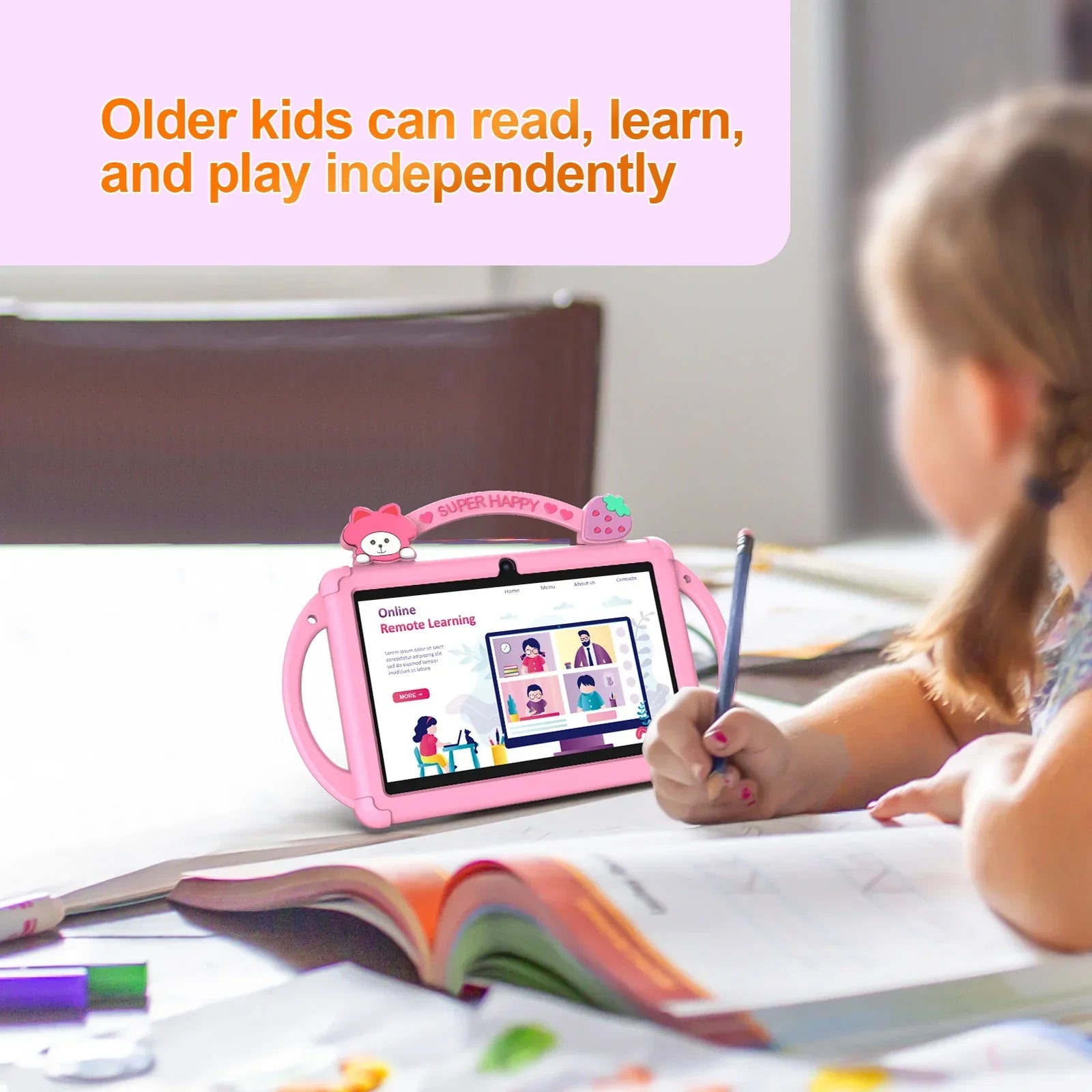 7-inch Android 13 children's tablet, 5G WiFi tablet, quad-core processor, 4GB (2g+2g-memory expansion) RAM+32GB ROM, with parent - Evallys.com