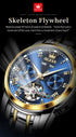 OLEVS Men's Watches Automatic Mechanical Business Wristwatch Waterproof Stainless Steel Strap Watch for Man Skeleton Calendar - Evallys.com