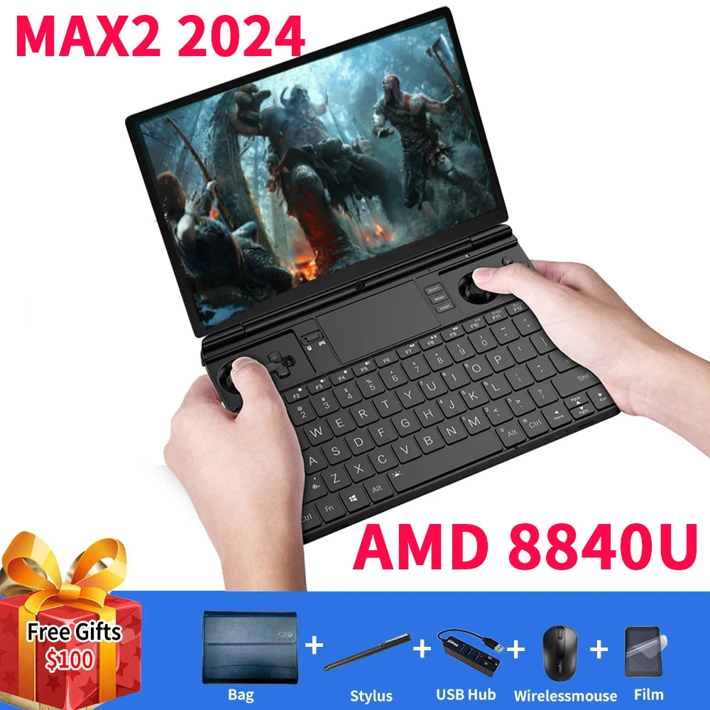 New arrival! GPD WIN Max 2 10.1 Inch Handheld Gaming PC Laptop UMPC AMD 8840U Processor Windows 11,32GB/64GB RAM,2TB Nvme SSD - Evallys.com # #