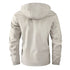 Fashion Men's Casual Windbreaker Jackets Hooded Jacket Man Waterproof Outdoor Soft Shell Winter Coat Clothing Warm Fleece Thick - Evallys.com