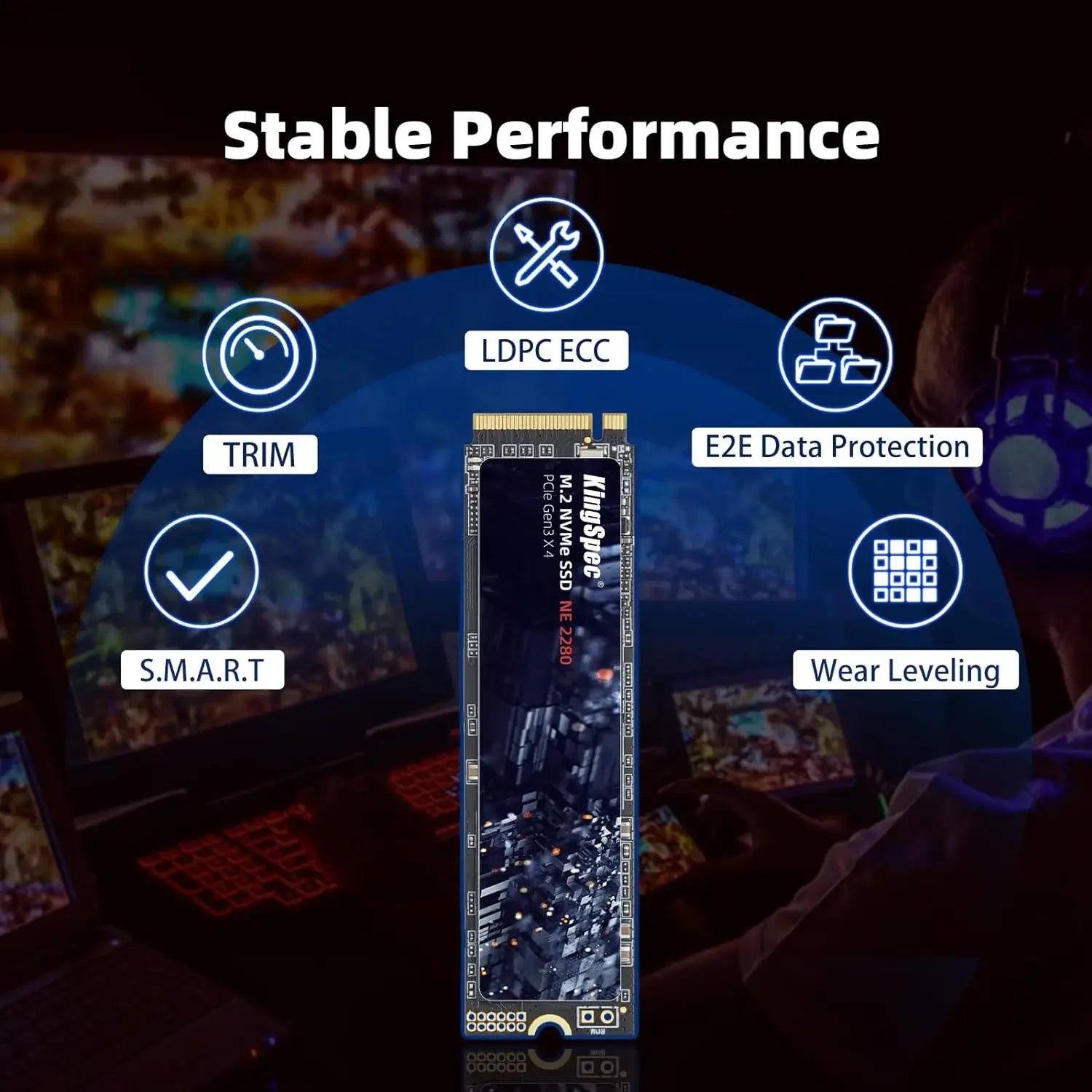 KingSpec M.2 SSD 120GB 256GB 512GB 1TB SSD 2TB hard Drive M2 ssd m.2 NVMe pcie SSD Internal Hard Disk For Laptop Desktop MSI - Evallys.com