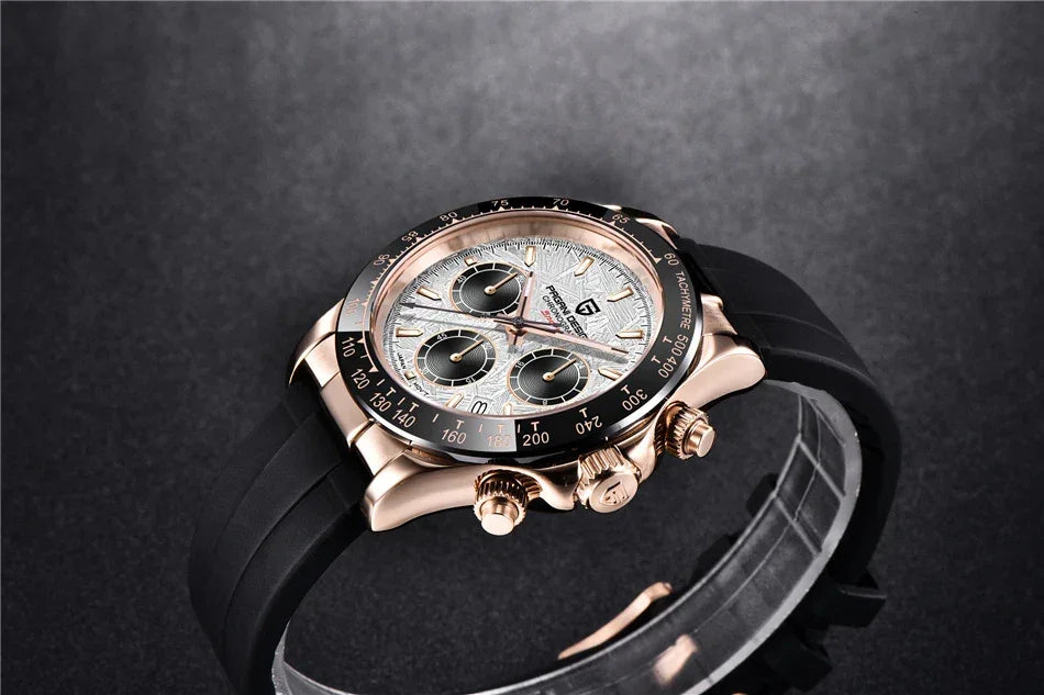 40mm New V2 PAGANI DESIGN Men's Quartz Watches Sapphire Retro Chronograph Stainless Steel Waterproof Watch Men Relogio Masculino - Evallys.com