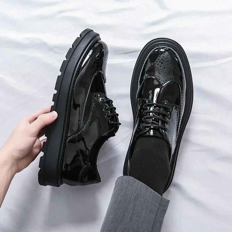 Green Patent Leather Oxford Shoes – Men’s Formal Business Dress Shoes - Evallys.com