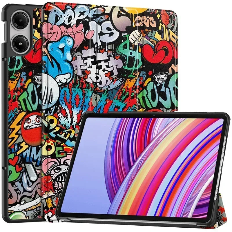 For Xiaomi Redmi Pad Pro 2024 Tri-Folding Flip Stand Case Funda for Red Mi Pad Pro 12.1 Tablet with Auto Sleep Cover - Evallys.com