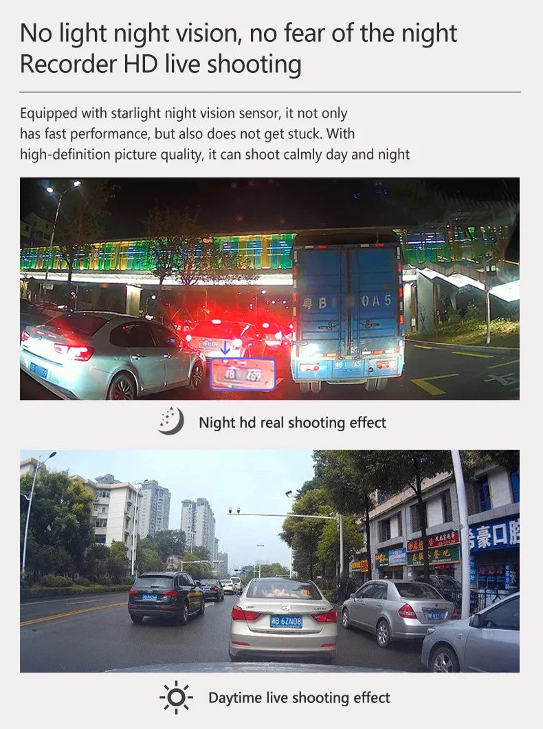 10 Inch Mirror Camera for Car Touch Screen Video Recorder Rearview Mirror Dash Cam Front and Rear Camera Mirror DVR Black Box - Evallys.com