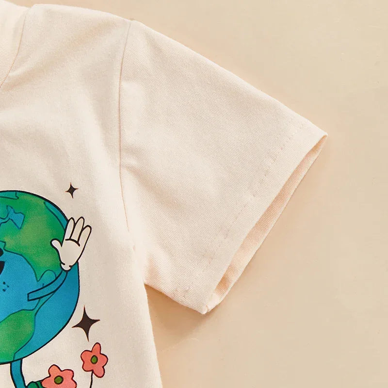 Kids Summer T-Shirts with Fun Animal Print and Short Sleeves Crew Neck Toddler Tops for Boys and Girls - Evallys.com