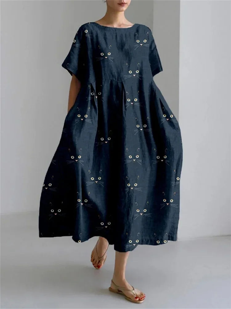 3D Printed Women’s Crew Neck Dress – Harajuku Street Party Wear - Evallys.com