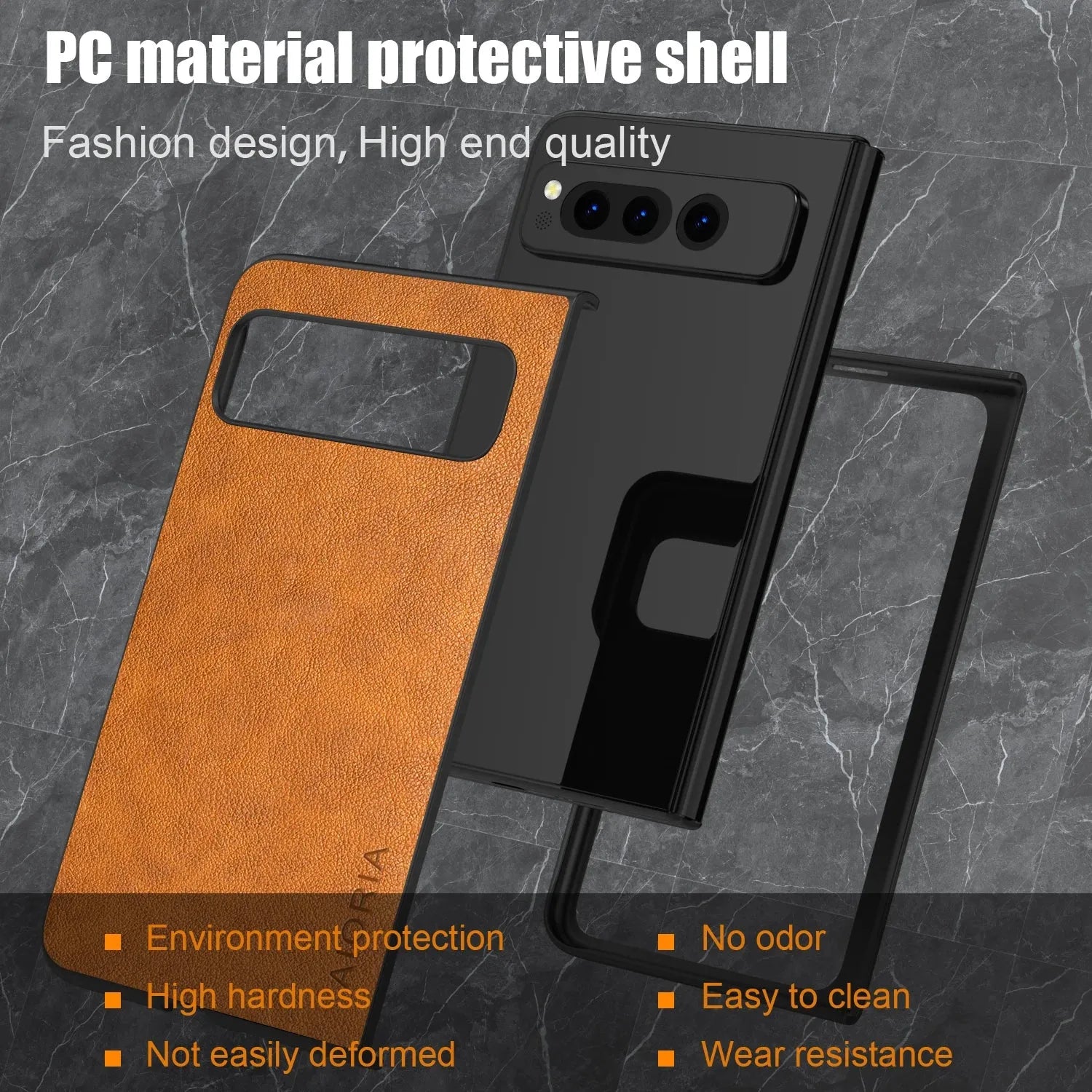 PU Leather Case for Google Pixel Fold 5G simply Business style Hard PC with PU 2in1 material - Evallys.com