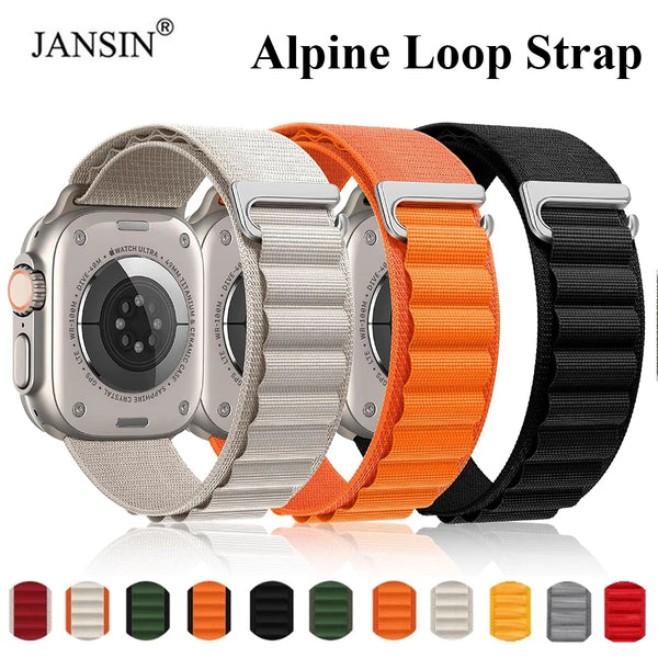 Alpine Loop Strap for Apple Watch Band Ultra 2 49mm 46mm 44mm 40mm 45mm 41mm 42mm 38mm Nylon Bracelet iWatch 10 9 8 7 6 SE Band - Evallys.com # #