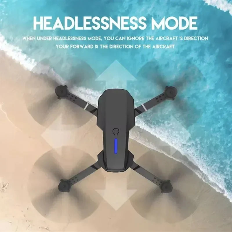 2024 E88Pro RC Drone 4K Professinal With 3 Battery 1080P Wide Angle HD Camera Foldable Helicopter WIFI FPV Height Hold Gift Toy - Evallys.com