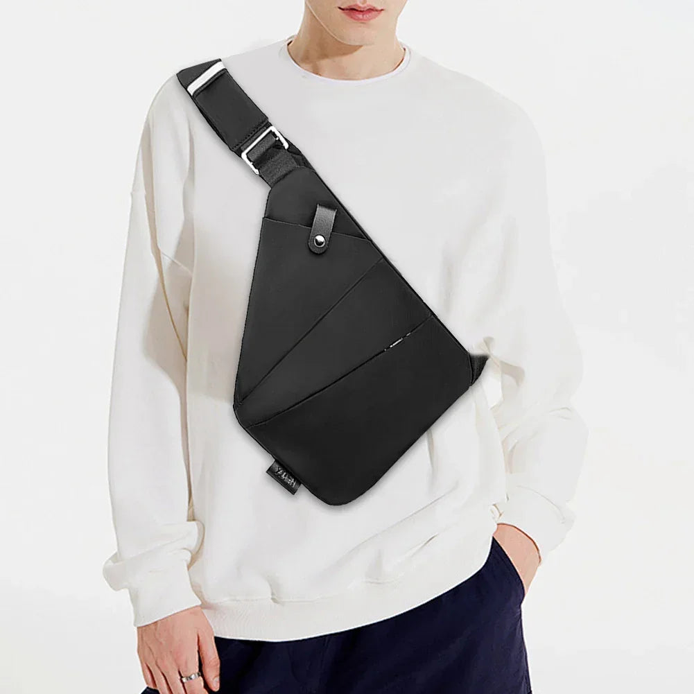 Men’s Anti-Theft Chest Bag – Nylon Sling Fanny Pack with Adjustable Strap - Evallys.com