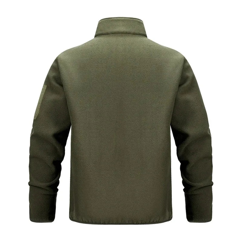 Winter Men Polartec Warm Jackets Casual Man Fleece Lined Windbreaker Coats Men Soft Shell Stand Collar Tactical Hiking Jackets - Evallys.com