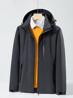 Spring Autumn Casual Jacket Men/Women Outdoor Waterproof and Windproof Hooded Windbreaker Coats - Evallys.com
