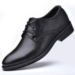Men Dressing Shoes Formal for Men's Casual Shoe Leather Social Wedding Designer Pointed Toe Black Office Winter Shoes Brand 2023 - Evallys.com