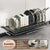 Pots and Pans Organizer Under Cabinet Sliding Pot Lid Storage Holder Kitchen Adjustable Slide Out Dish Pan Storage Rack Shelf