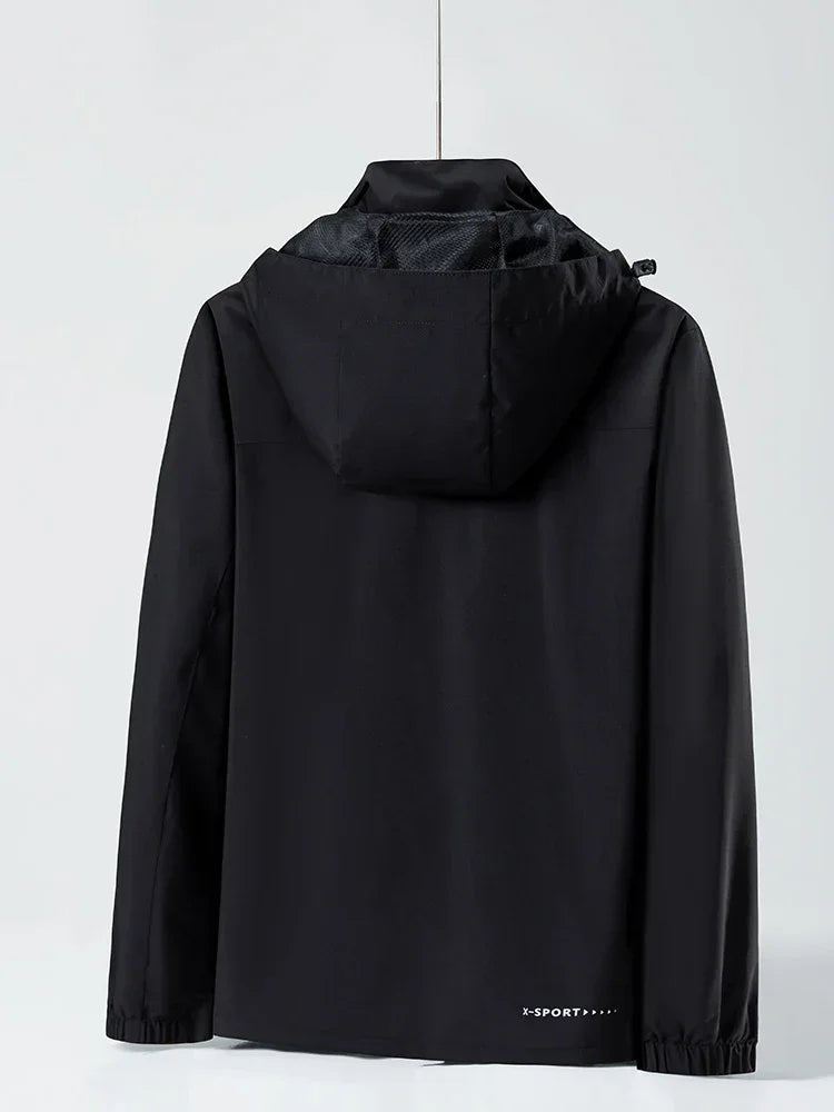 Spring Autumn Casual Jacket Men/Women Outdoor Waterproof and Windproof Hooded Windbreaker Coats - Evallys.com
