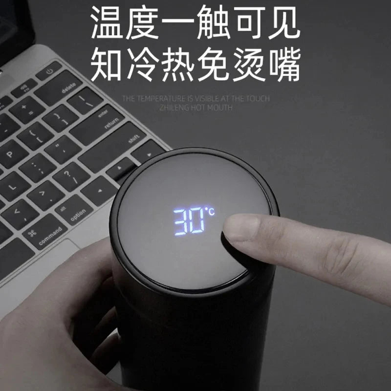 Car 500ml Intelligent Temperature Display Insulating Cup For Jeep Cherokee XJ SRT Renegade Compass Wrangler Patriot Trail Hawk