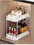 Kitchen Pull Out Dish Racks With Drainboard Drawer Storage Sliding Mesh Cabinet Basket for Accessorie Pull Out Cabinet Organizer