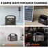100W Portable Power Station 220V/110V Solar Generator Outdoor Emergency Mobile Power Bank 24000mAh LiFePO4 For Camping Power LED - Evallys.com