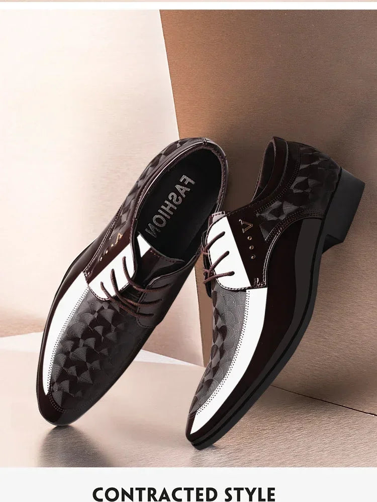 Leather Shoes for Men Business Dress Shoes Versatile Wedding Shoes Men Shoe Designer Loafers Men Zapatos Para Hombres 2025 - Evallys.com