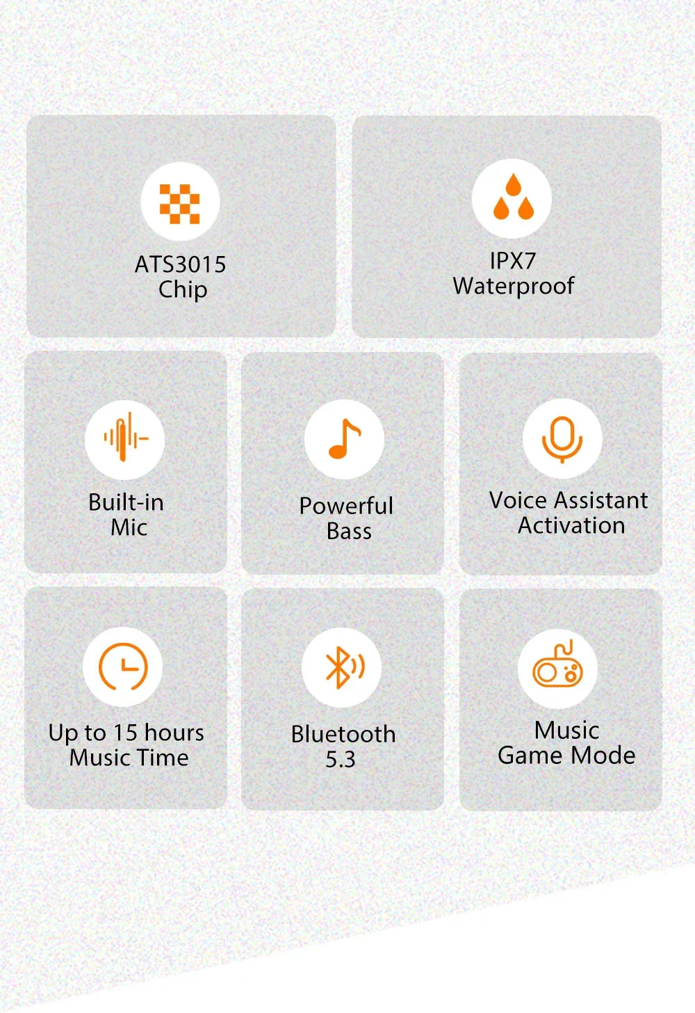 Wavefun XBuds Bluetooth Earphone Wireless Headphones with Ear Hook IPX7 Waterproof Super Bass Sport Earphones Music Gaming Mode - Evallys.com
