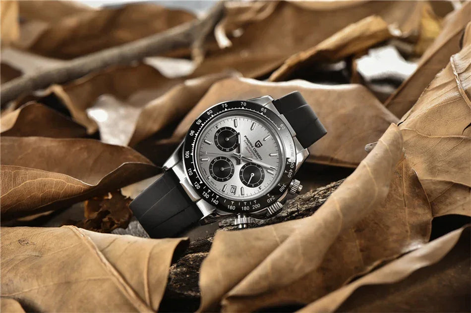40mm New V2 PAGANI DESIGN Men's Quartz Watches Sapphire Retro Chronograph Stainless Steel Waterproof Watch Men Relogio Masculino - Evallys.com
