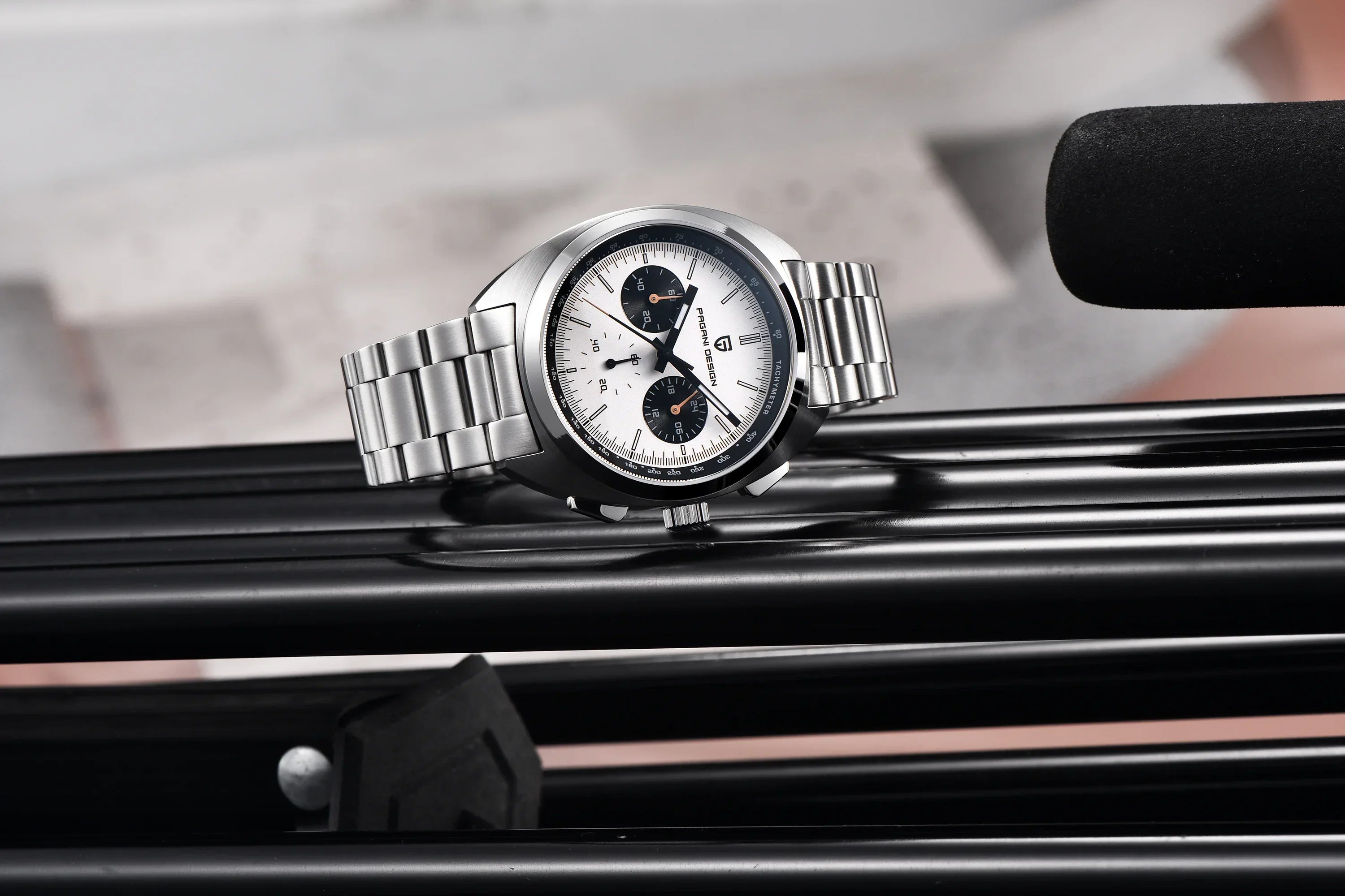 PAGANI DESIGN 2024 New Panda Dial Men Watches Luxury Quartz Watch For Men Japan VK63 Sport Chronograph Sapphire glass Wristwatch - Evallys.com