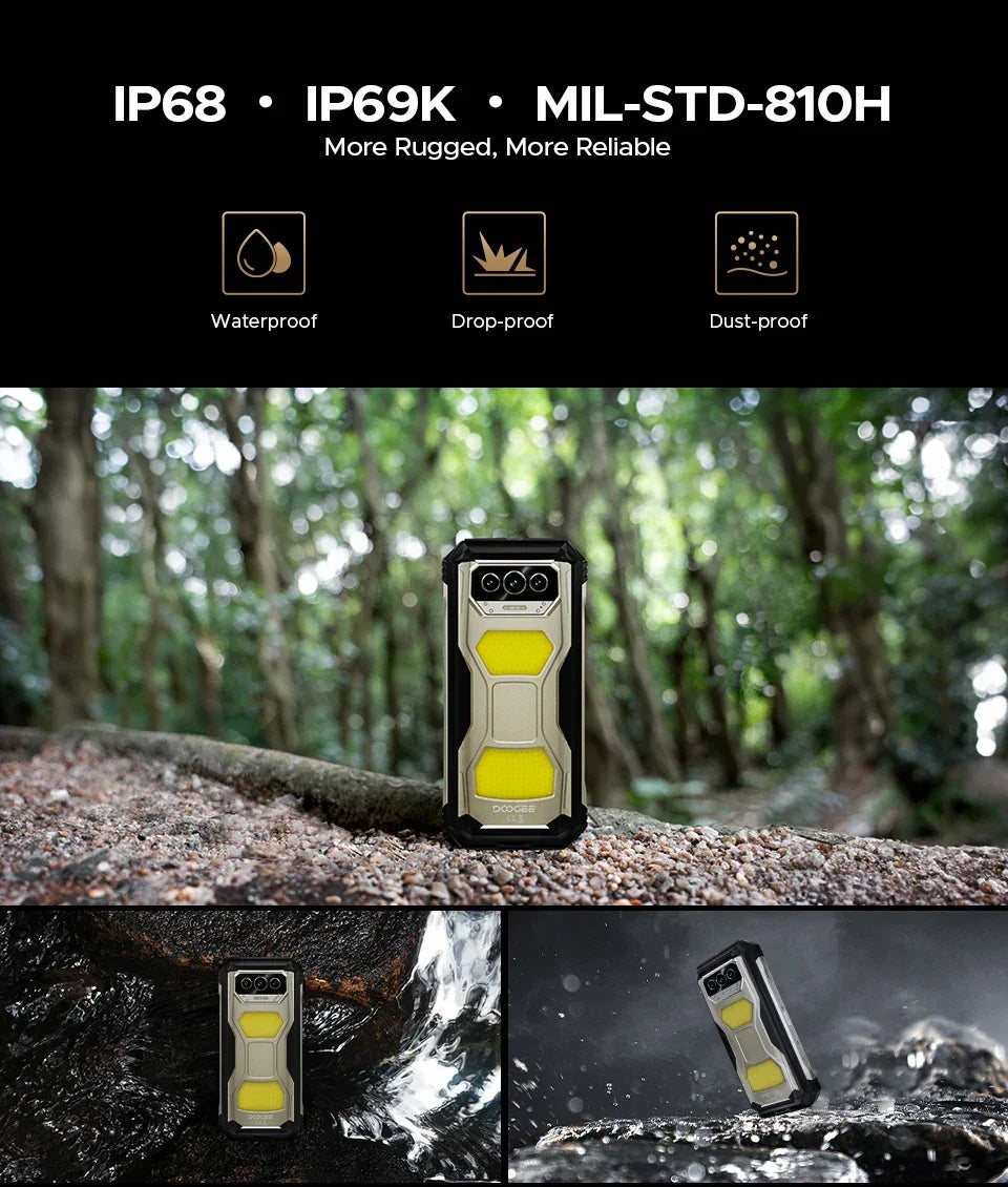 World Premiere DOOGEE V Max S 5G Rugged Phone Dual Camping Lights 22000mAh Battery 24GB(8+16) 256GB 108MP AI Camera Smartphone - Evallys.com