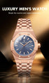 PENGAGAR Square Luxury Men Wristwatch Waterproof Luminous Date Stainless Steel Male Clock Business Sports Quartz Watches For Men - Evallys.com