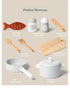 Children's simulation kitchen toys, early education educational toys, wooden simulation pots and pans, food, role-play chef