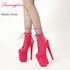 20cm/8Inches Sexy Pole Dance Shoes Women Catwalk Nightclub Strip Gladiator Sandals Lace-up Lady Suede Matte Short Booties