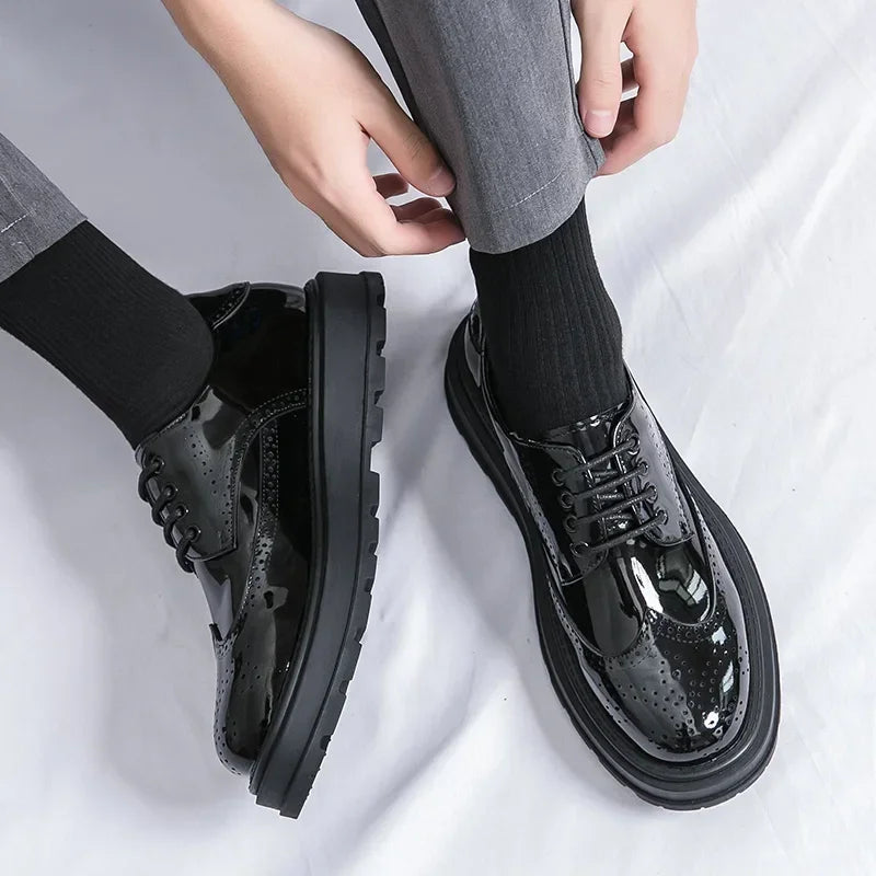 Green Patent Leather Oxford Shoes – Men’s Formal Business Dress Shoes - Evallys.com