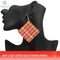 SOMESOOR Madras & Plaid Fabric Design Wooden Drop Earrings Afro Ethnic Headwrap Pattern Print Ear Dangle Jewelry For Women Gifts - Evallys.com