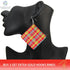 SOMESOOR Madras & Plaid Fabric Design Wooden Drop Earrings Afro Ethnic Headwrap Pattern Print Ear Dangle Jewelry For Women Gifts - Evallys.com