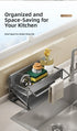 Stainless steel sponge rack sink drain rack Multifunctional countertop rag storage rack Sponge storage rack kitchen supplies