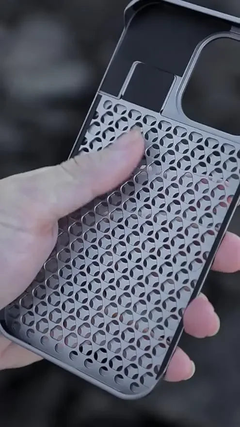 Aromatherapy Phone Case Anti-Scratch Protective Cover Aviation Metal Cooling Simple Shell For iPhone 14 Plus 13 12 15 Pro Max - Evallys.com