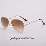 Top Quality Real Glass Lenses Men Women Sunglasses Brand Fashion Pilot Metal Frame Classic Style Outdoor UV400 Sun Glasses - Evallys.com