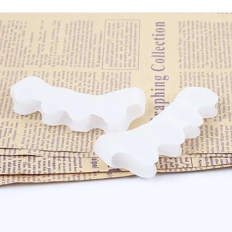 1 Pair Silicone Toe Separator, Bunion Corrector,Hammer Toe Corrector, Soft Silicone Material for Toe Separation Foot Care Tool - Evallys.com