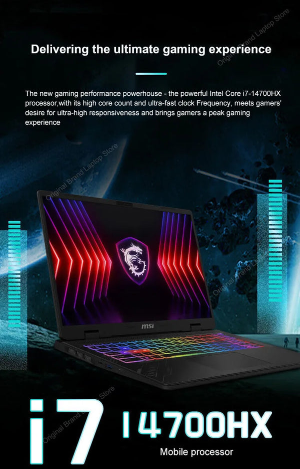 2024 MSI Crosshair 16 HX Laptop 16 Inch 2.5K QHD 240Hz IPS Screen Netbook i7-14700HX 16GB 1TB RTX4060 Notebook Gaming Computer - Evallys.com # #