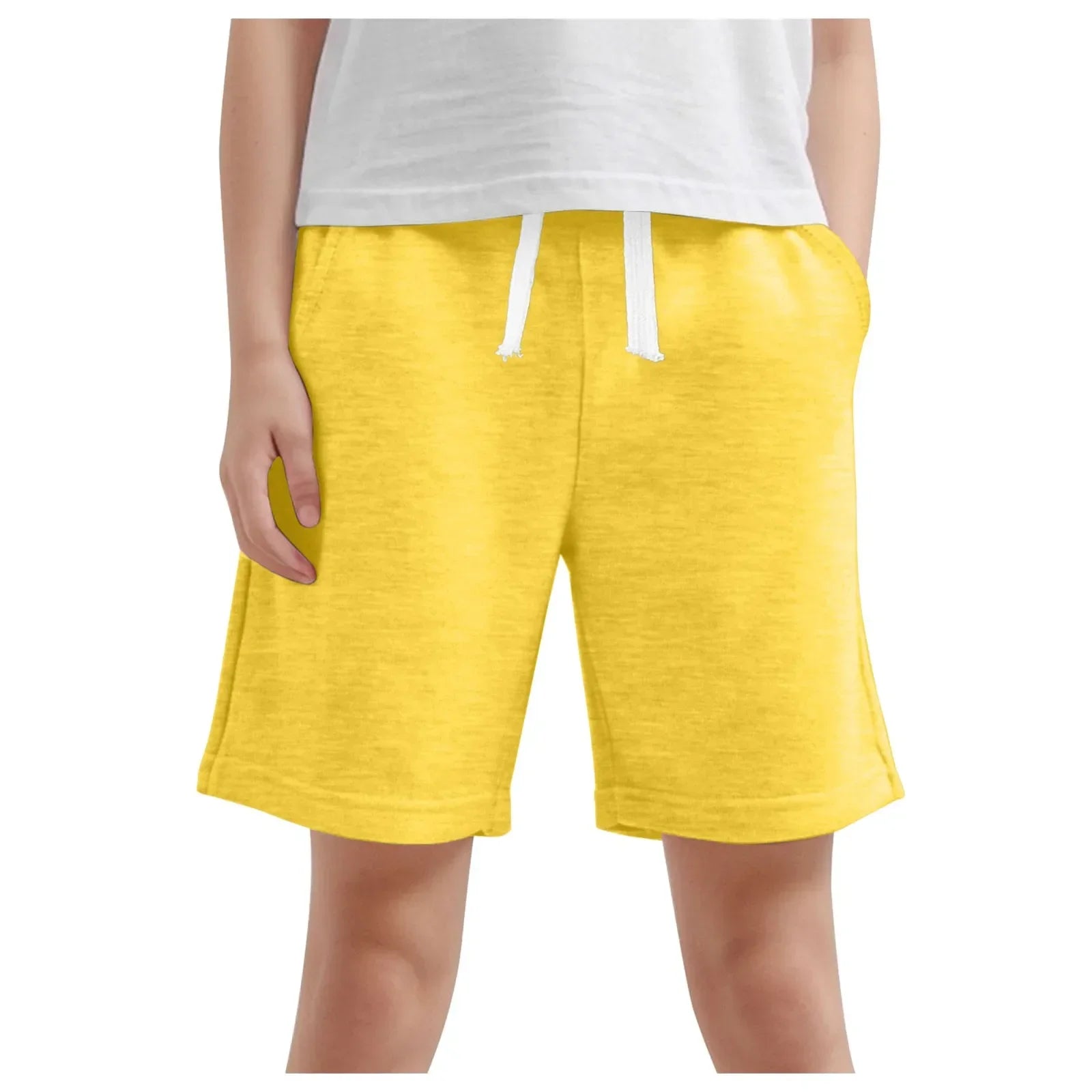 Toddler Summer Shorts Boys Shorts Comfortable Soft Breathable Pocket Drawstring Solid Color Shorts Shorts For Big Girls Size 16 - Evallys.com